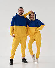Костюм Україна. Худі два кольори + жовті штани