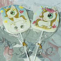 Сахарные кондитерские фигурки на детский торт для девочки единорог из сахарной мастики Украса