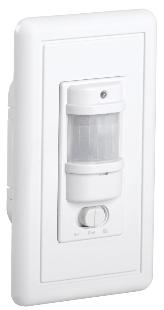 Датчик руху ДД 028 білий, макс. навантаження 1200Вт, кут огляду 140град., дальність 9м, IP20, фото 1