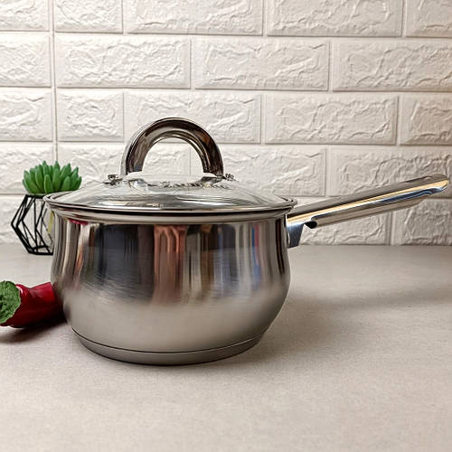 Ковш 2л из нержавеющей стали с крышкой с многослойным дном (ID ...