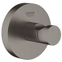 Крючок настенный одинарный GROHE Essentials 40364AL1 металлический темный графит