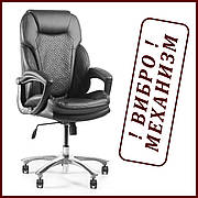 Комп'ютерне крісло Barsky SPUMb_alu-01 Soft Arm PU black Massage, геймерське крісло