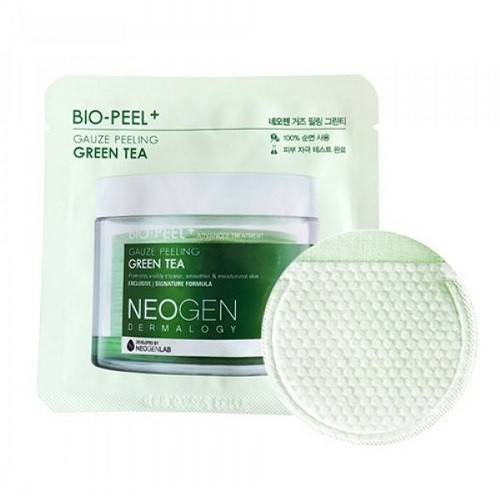 Neogen Bio-Peel Gauze Peeling Green Tea Трихслий пилнг-диск з зеленим чаєм
