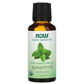Органічна ефірна олія м'яти NOW Foods, Organic Essential Oils "Spearmint" (30 мл)