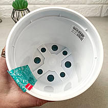 Горщик для кімнатних рослин з дренажною вставкою 0,86 л 13,0 * 11,2 см, Ібіс фіолетовий Алеана, фото 5