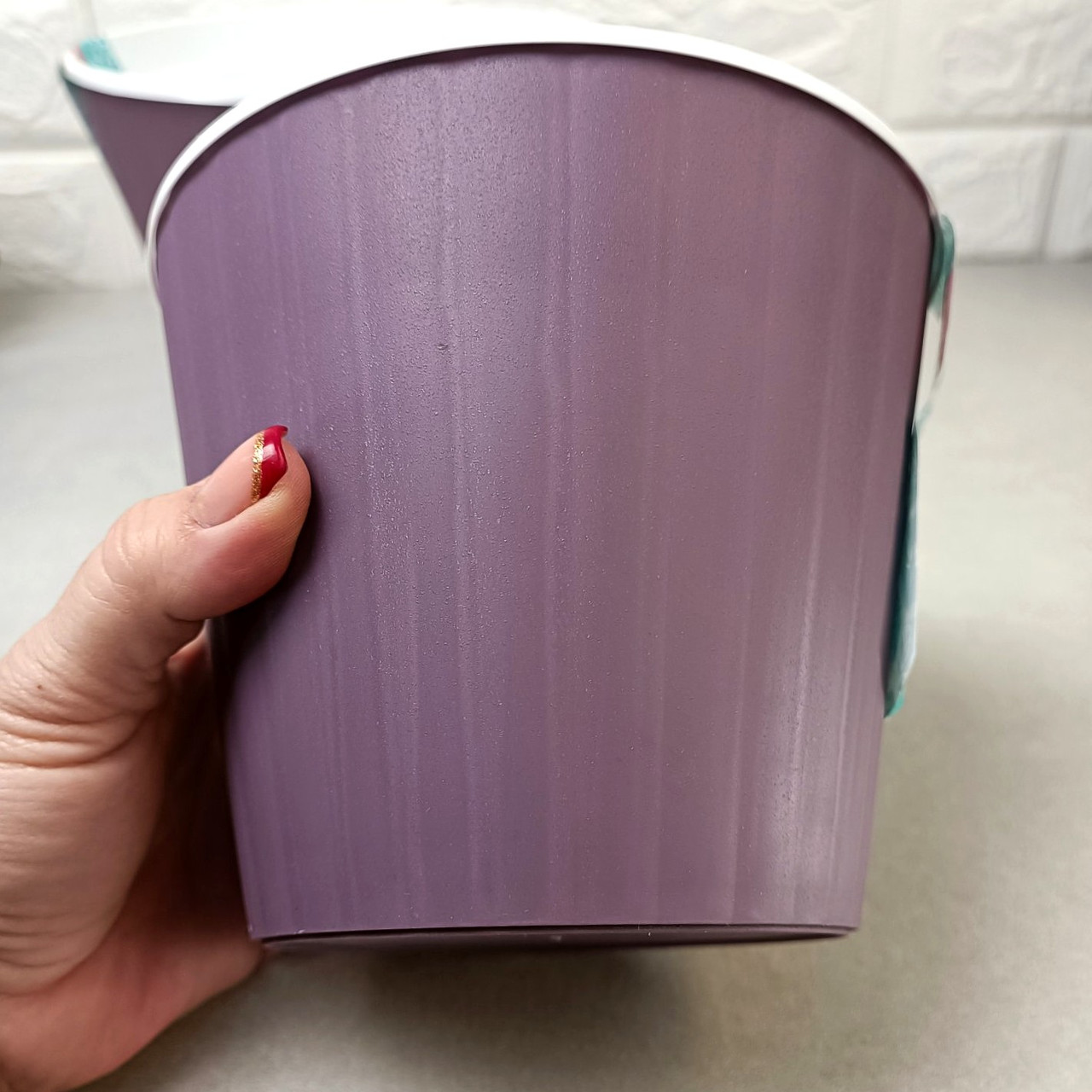 Горщик для кімнатних рослин з дренажною вставкою 0,86 л 13,0 * 11,2 см, Ібіс фіолетовий Алеана