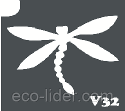 Трафарет для біотату V32, 6*6 див., фото 1