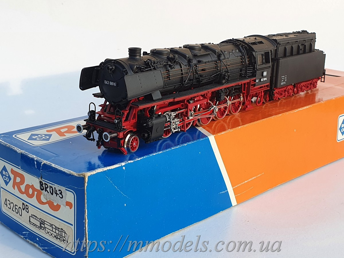Roco 43260 Модель вантажного паровозу серії BR43, приладдя DB, б/у, масштабу H0 1:87