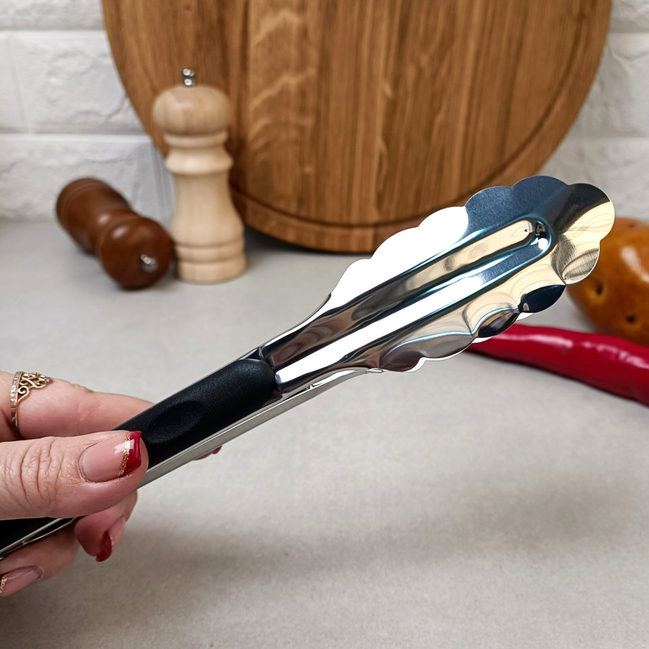 Щипці для гриля і барбекю 30.5 см із нержавіючої сталі, фото 1