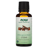 Органическое эфирное масло гвоздики NOW Foods, Organic Essential Oils "Clove" (30 мл)