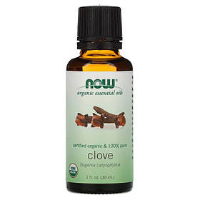 Органічна ефірна олія гвоздики NOW Foods, Organic Essential Oils "Clove" (30 мл)