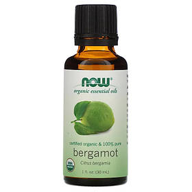 Органічна ефірна олія бергамоту NOW Foods, Organic Essential Oils "Bergamot" (30 мл)