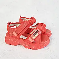 Дитячі босоніжки, літнє взуття для дівчинки, відкриті, устілка шкіряна із супінатором. Розміри 32,35,36