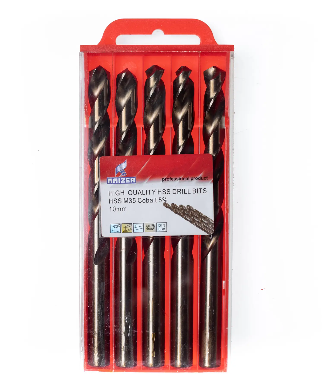 Сверло по металлу премиум качества RAIZER сверло 10,0 мм HSS-Co5% кобальт, фото 1