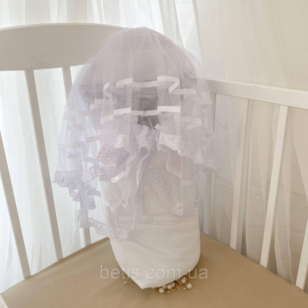 Конверт "Вуаль" Зима Білий Кулір,атлас арт.27069827 80*80 см.(р)