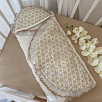 Конверт "Квітонька" Весна-Осінь Золото Атлас,гіпюр арт.27077729  34*70см.(р)