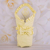 Конверт "Корона" Зима з поясом-резинкою,з вишивкою Жовтий Жаккард,кулір,наповнювач-синтепон.Щільність 200 г/м2