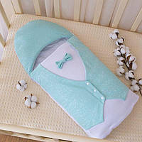 Конверт "Маленький принц" Літо Бірюзовий Атлас,жаккард арт.27078158 BetiS  34*70см.(р)