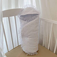 Конверт "Перлина" Весна-Осінь Білий Атлас,гіпюр арт.27078148  34*70см.(р)