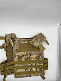 Жилет моллі тактичний плитоноска облегшена MOLLE мультикам військова армійська, фото 5