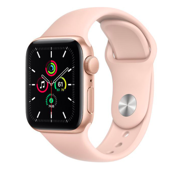Смарт-часы Apple Watch SE GPS 40mm Gold Aluminum Case w. Pink Sand Sport B. (MYDN2)