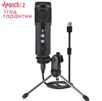 Студійний мікрофон Manchez US-31 (USB) з штативом Black, GP, гарної якості, проводной микрофон