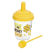 Банка для хранения HEREVIN Honey 131510-001 Yellow с ложкой 320 мл