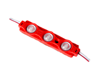 Модуль світлодіодний 0.72 вт 12вольт з лінзою 160º три світлодіода SMD2835 кластер для реклами червоний