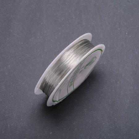 Дріт для прикрас сріблястий d-0,6мм L-5,5(+-)м