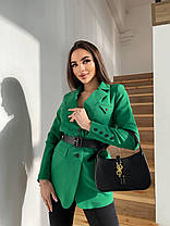 Стильний піджак з коміром на ґудзиках із підкладкою, фото 4