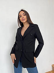 Стильний піджак з коміром на ґудзиках із підкладкою