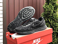 Кроссовки мужские Найк черные. Молодежные легкие кроссы Nike lunarridge 6. Летняя мужская обувь.