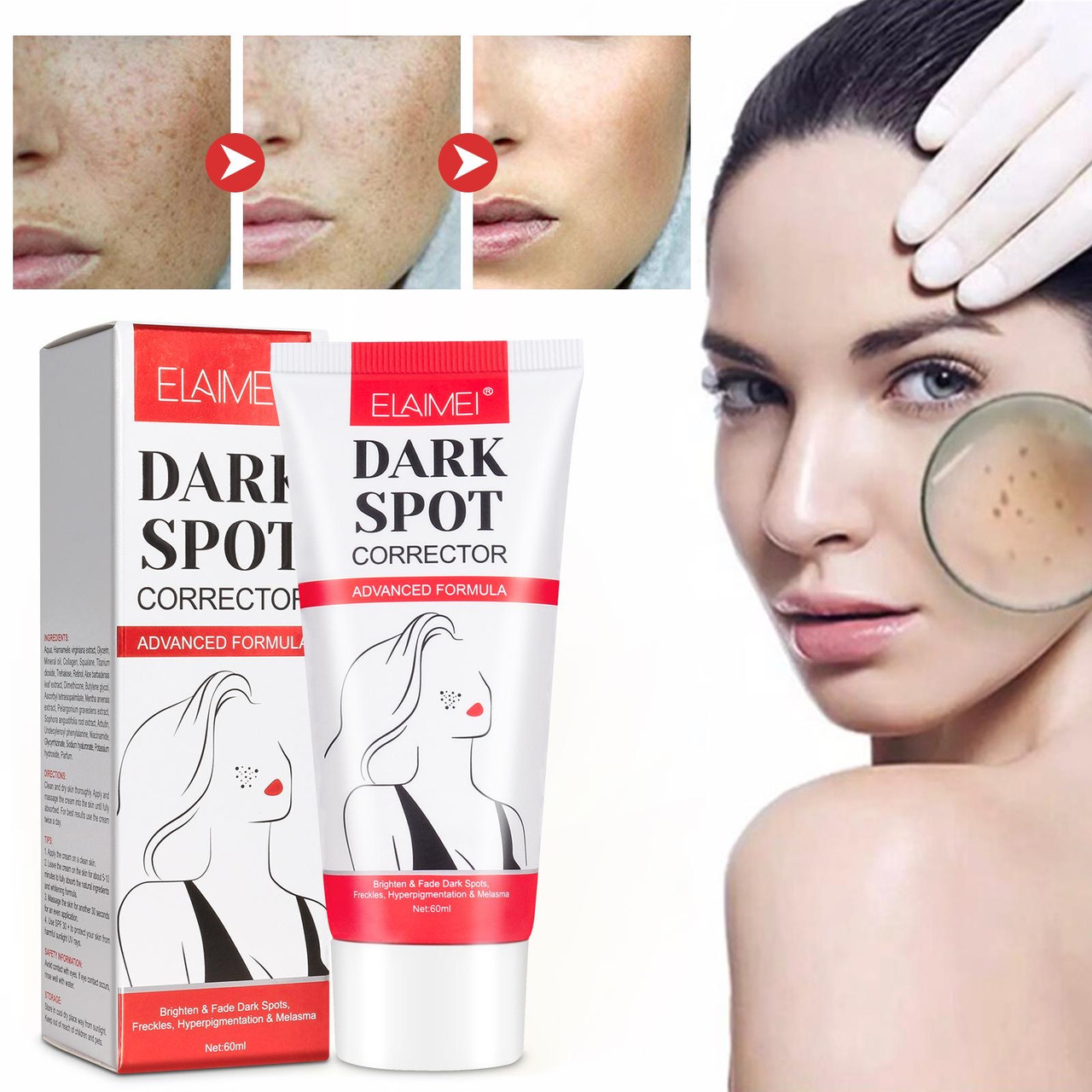 Elaimei Dark Spot Corrector освітлювальний коректор-крем від темних плям і веснянок 60 мл