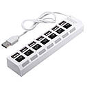 USB HUB з переключателями 7 портів Digital Hub White, фото 2