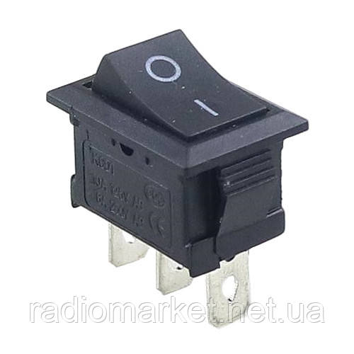 Перемикач KCD-1 ON-ON, 3pin, чорний