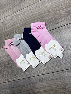 Дитячі стрейчеві шкарпетки Neco асорті бавовна сітка короткі для дівчаток 11 років 12 шт в уп