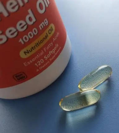 Конопляна олія Now Hemp Seed Oil 1000 mg 120 softgels, фото 4