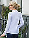 Романтична жіноча біла блузка з мереживом, фото 3