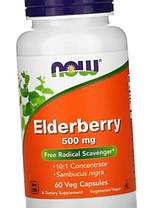 Now Elderberry 500 mg 60 veg caps, фото 4