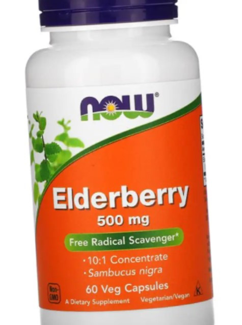 Now Foods Elderberry 500 mg 60 вег капсул
