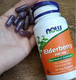Now Foods Elderberry 500 mg 60 вег капсул, фото 4