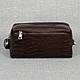 Жіноча шкіряна сумочка кроссбоді 60 коричнева, фото 3
