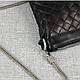 Шкіряна жіноча сумочка 61 чорна, плетіння, фото 6