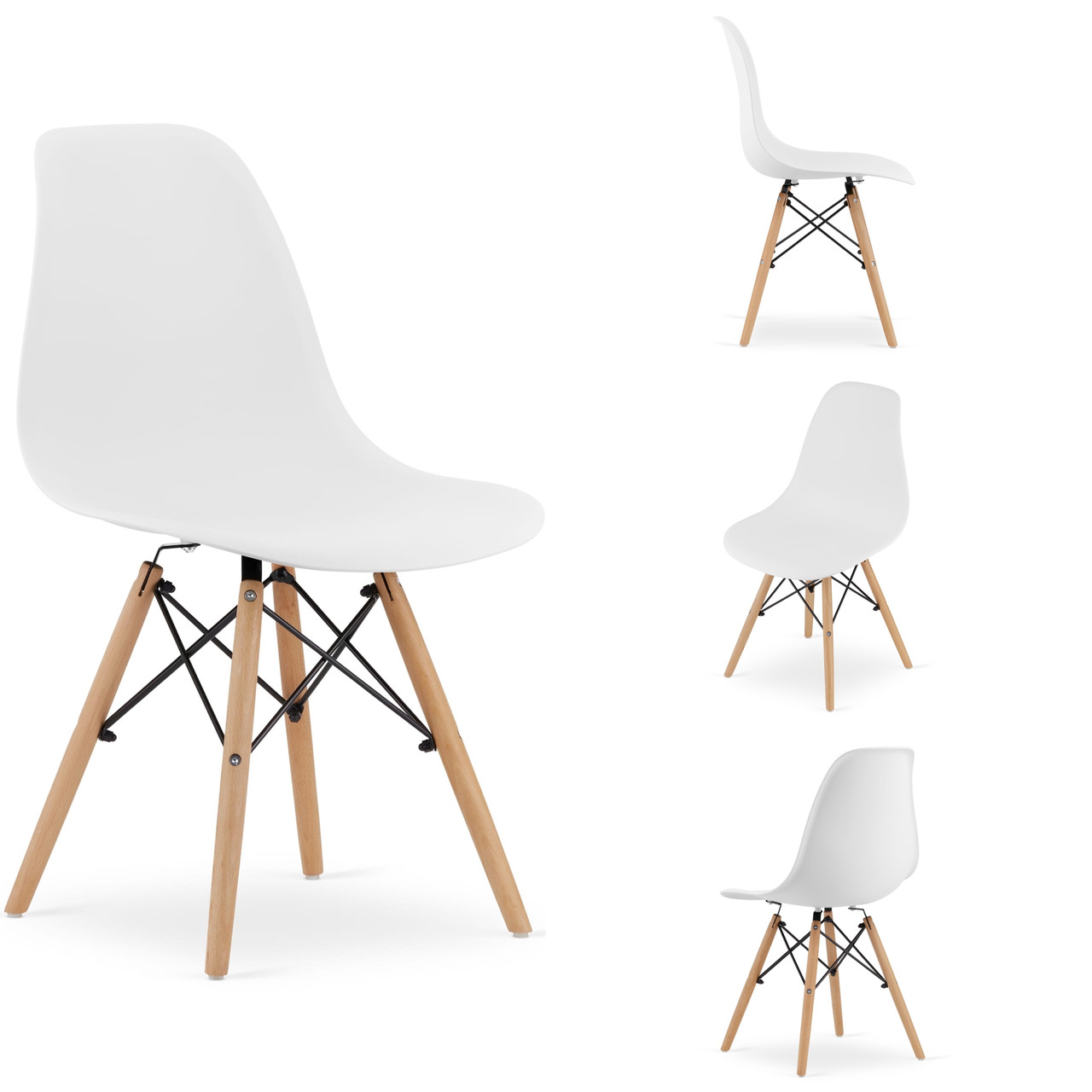 Стільці кухонні комплект 4 шт LBT OSAKA білий (9496), фото 1