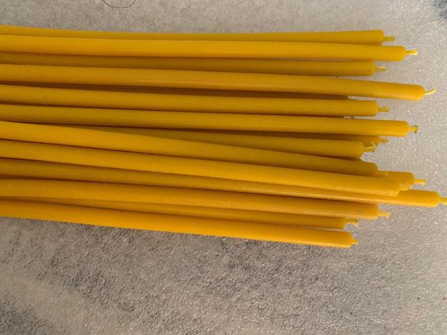 Свічки воскові кольорові ритуальні жовті