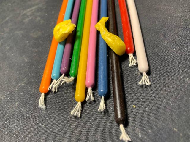 Свічки воскові кольорові ритуальні