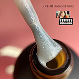 BO.FIAB  Diamond White - файбер гель у флаконі з пензликом, білий з блискітками, 15 мл, фото 5