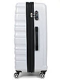 Валіза Airtex велика L полікарбонат біла 76х50х29(+5)см/117л/4.6кг, фото 4