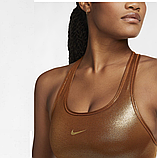 Топ жіночий спортивний Nike W SWOOSH ICNCLSH SHMR BRA CT3791-750 ( золотий), фото 3