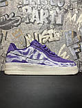 Nike Air Force 1 Low 07 QS Purple Skeleton Halloween, фото 2